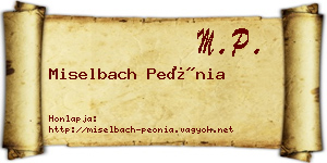 Miselbach Peónia névjegykártya